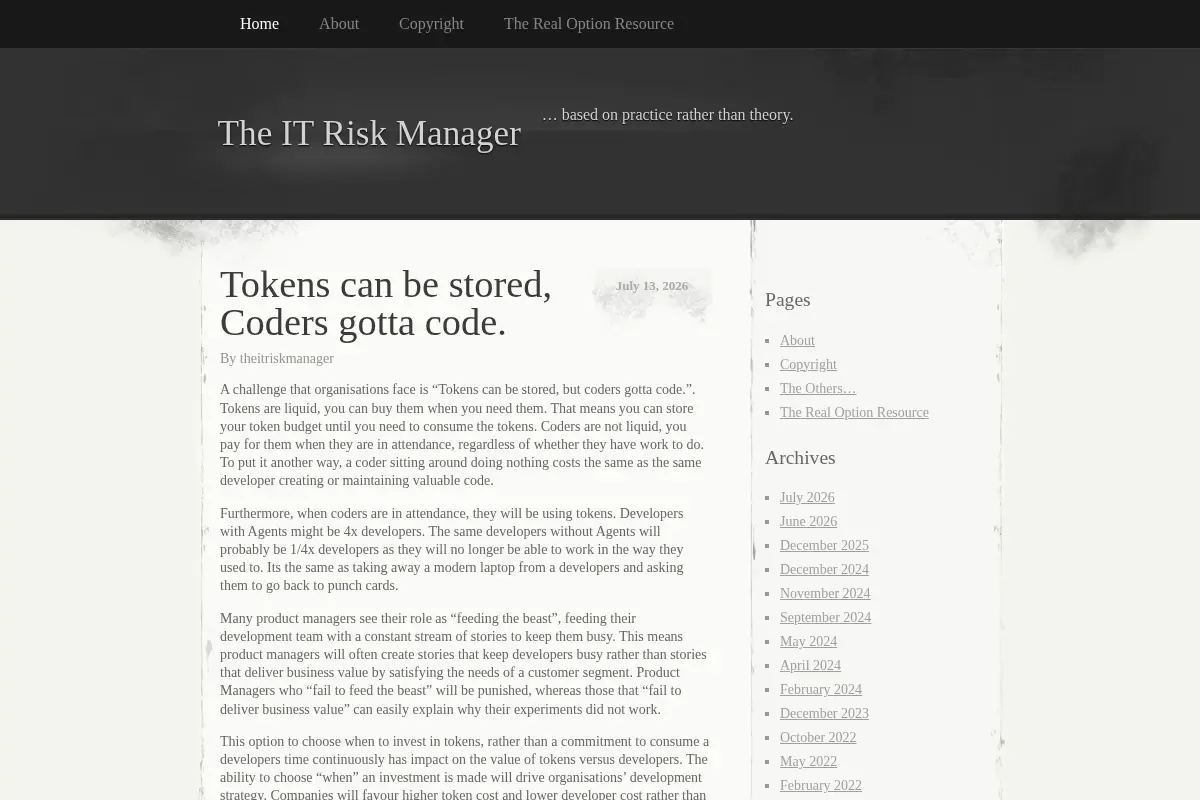 The IT Risk Manager