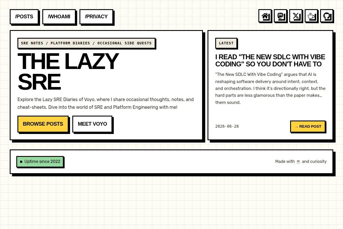 The Lazy SRE