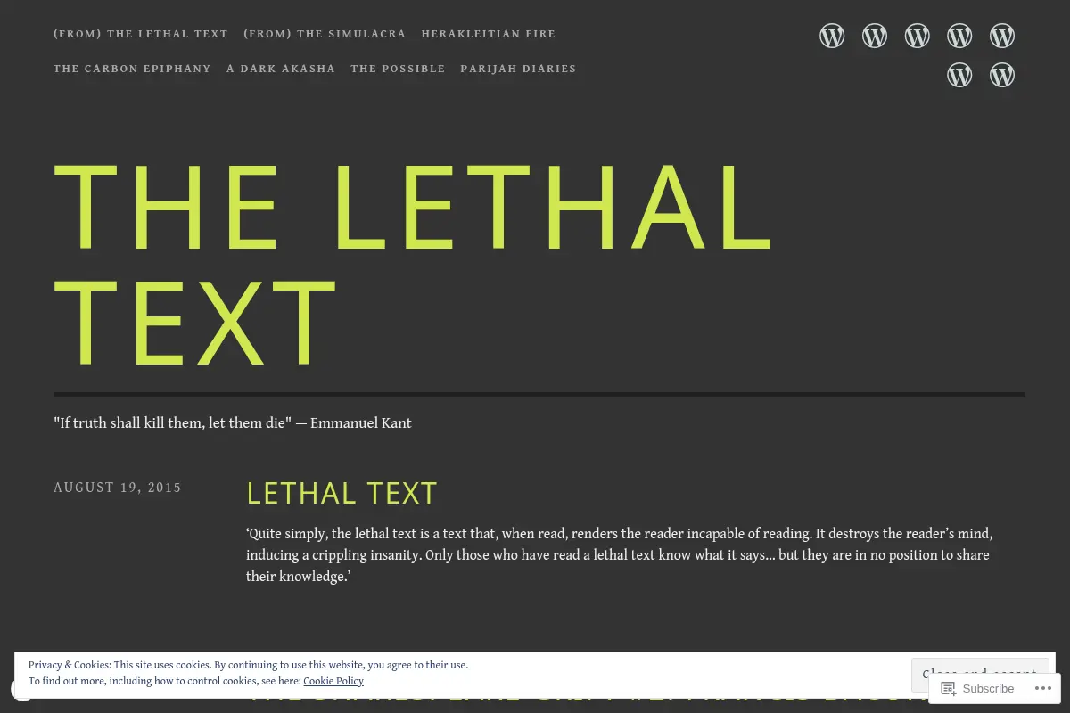the lethal text