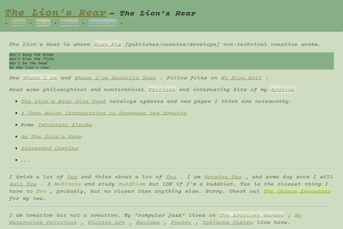 The Lion's Rear