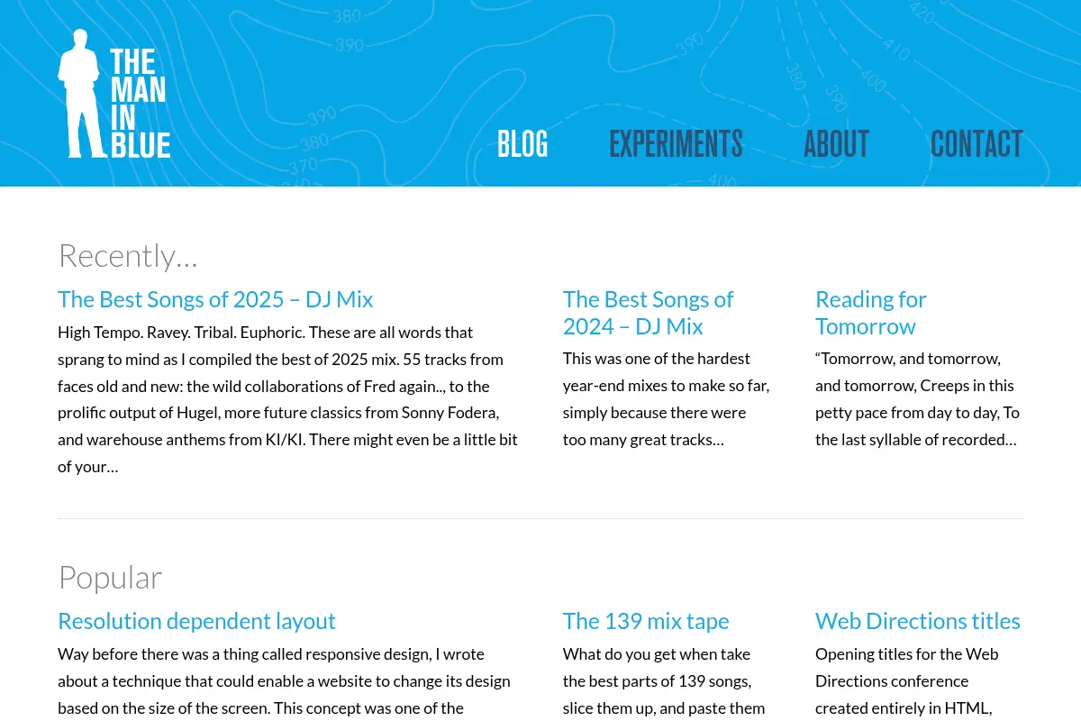 The Man in Blue – Technology & Design