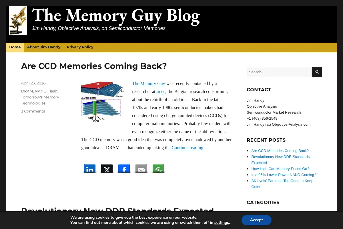 The Memory Guy Blog
