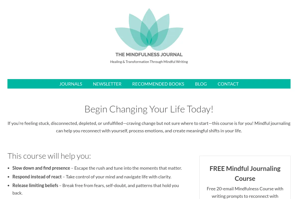 The Mindfulness Journal