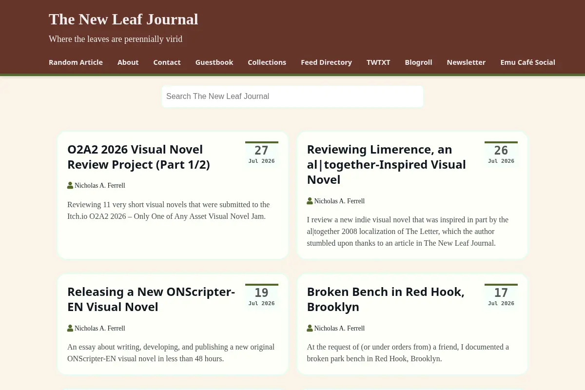 The New Leaf Journal