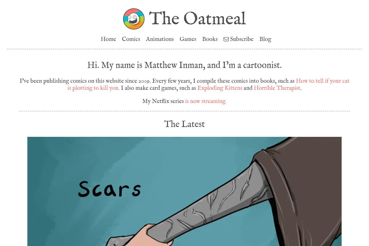 The Oatmeal - Comics by Matthew Inman