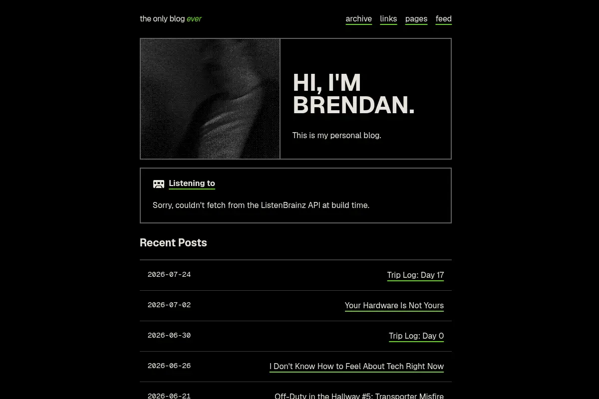 The Only Blog Ever