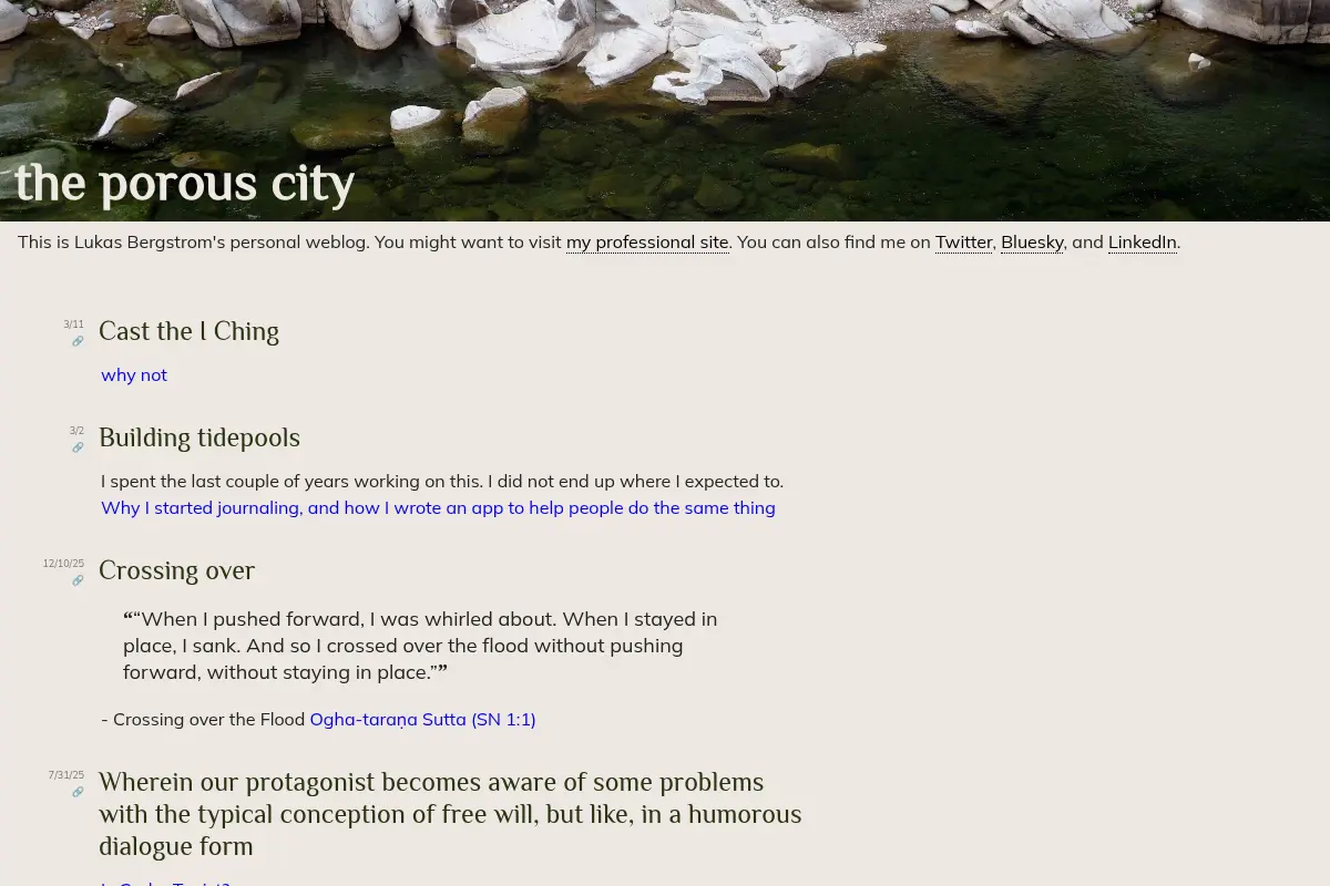 the porous city - Lukas Bergstrom's weblog