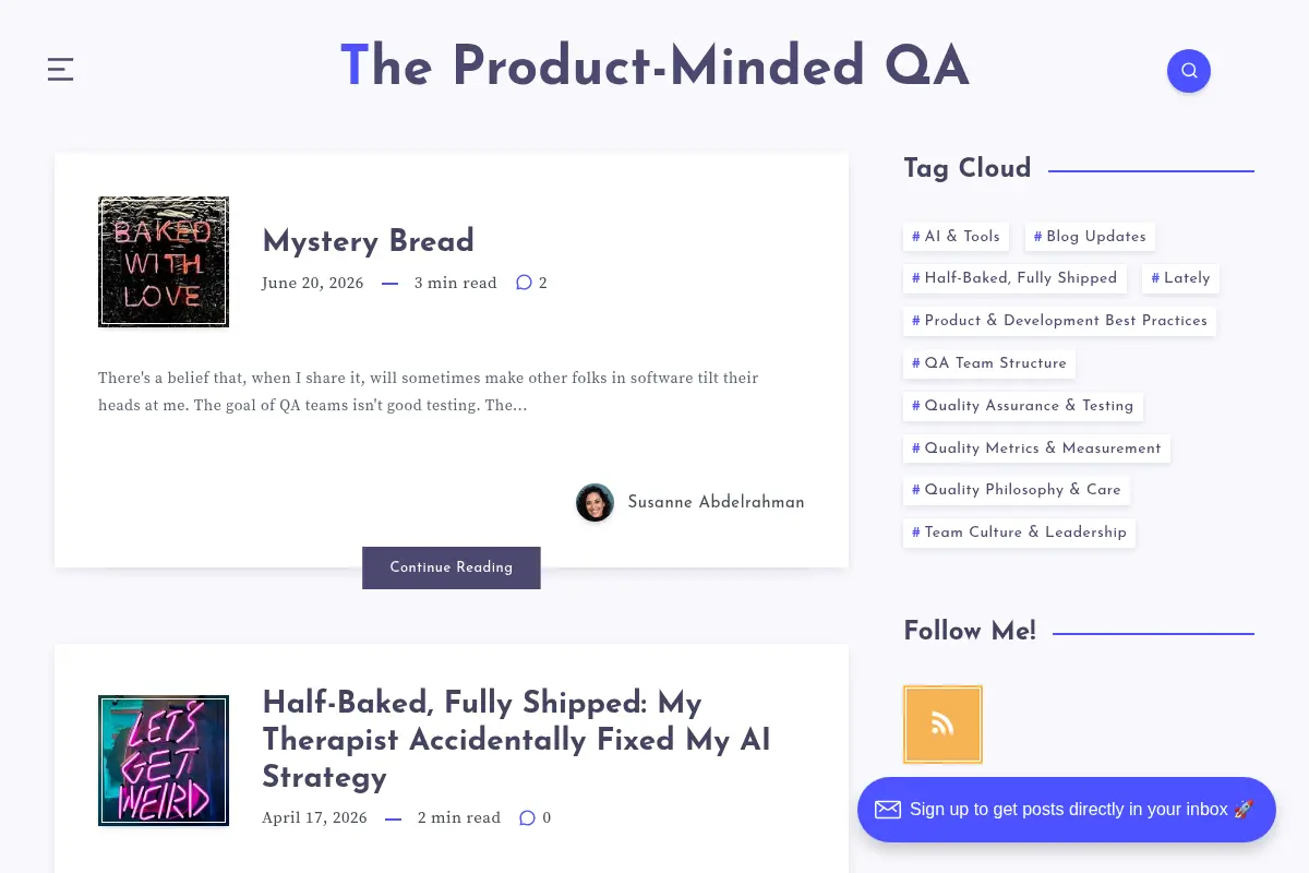 The Product-Minded QA | Quality Strategy for Engineering Leaders