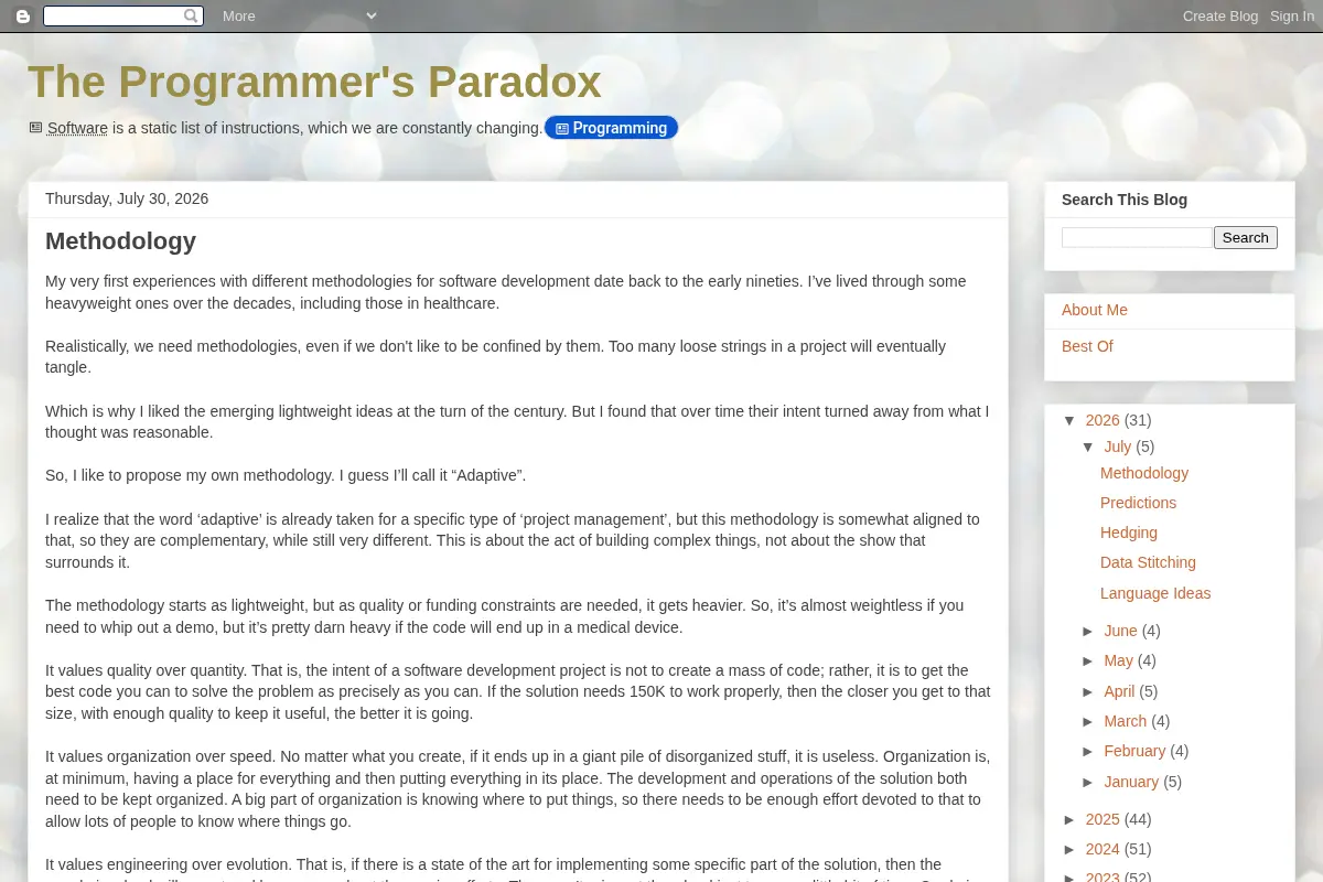 The Programmer's Paradox