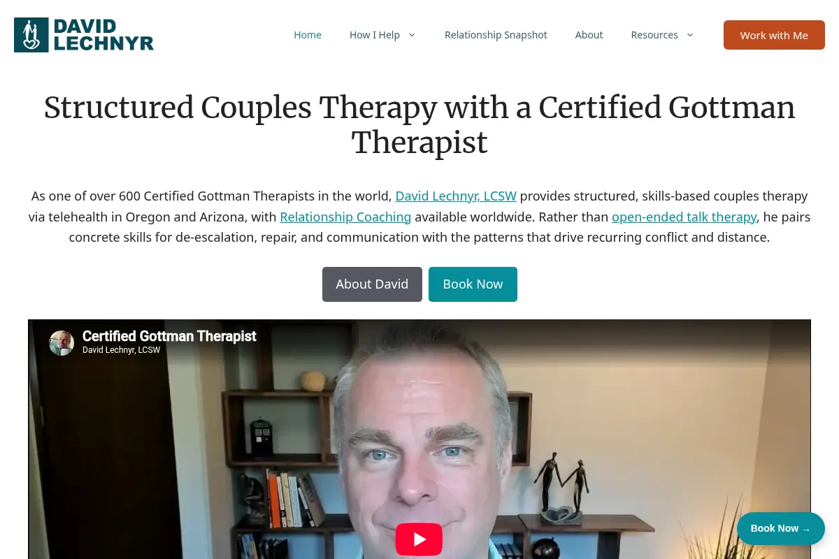 David Lechnyr, LCSW | Certified Gottman Therapist | Couples Therapy in Oregon & Arizona