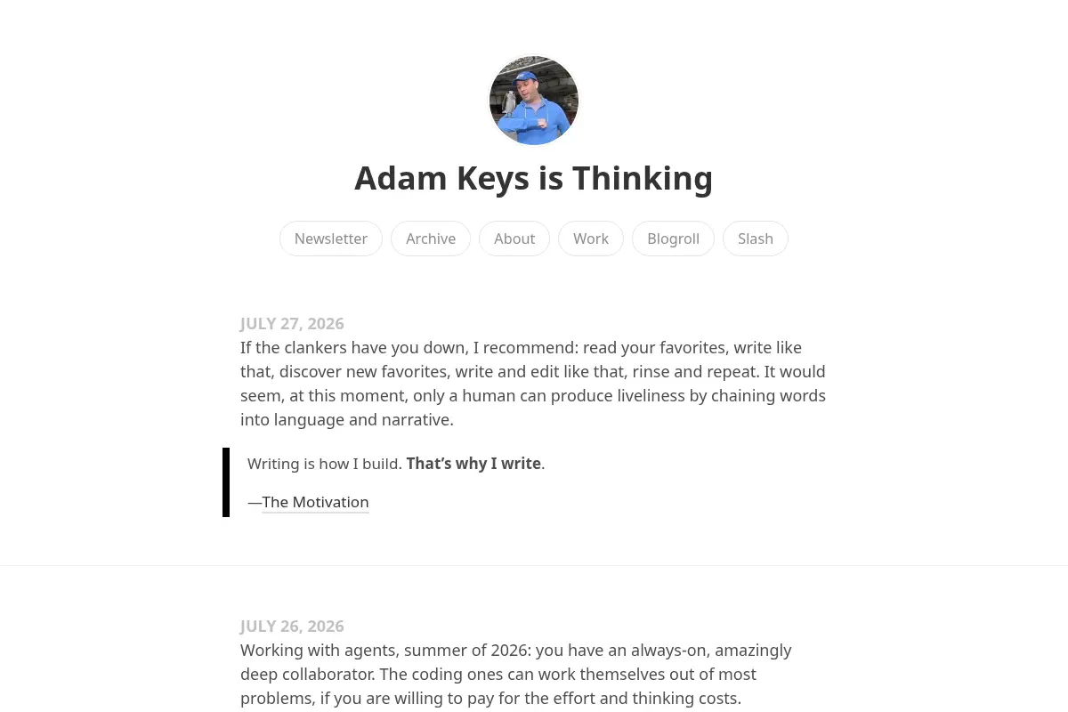 Adam Keys is Thinking