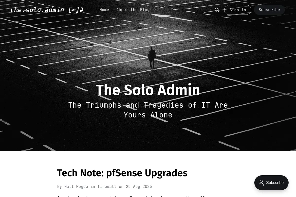 The Solo Admin Blog