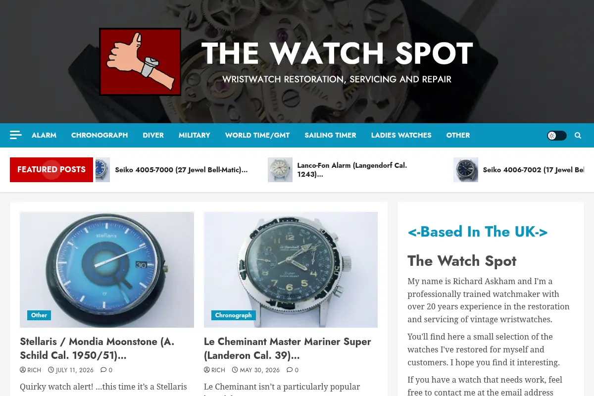 The Watch Spot – Wristwatch Restoration, Servicing and Repair