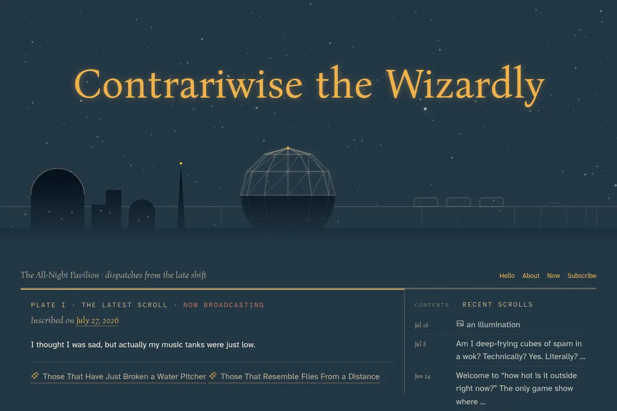 Contrariwise the Wizardly
