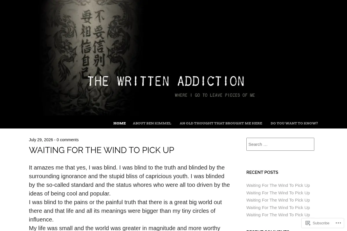 The Written Addiction