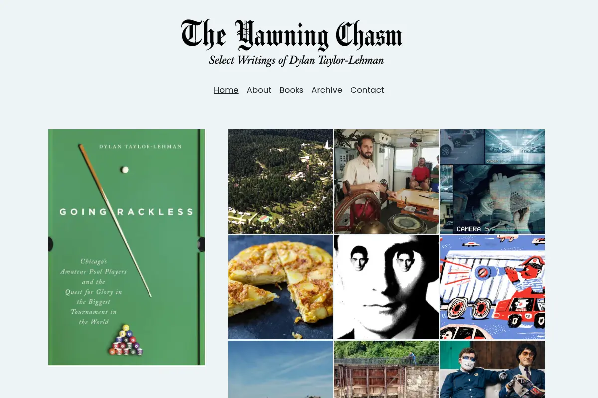 The Yawning Chasm – Select Writings of Dylan Taylor-Lehman