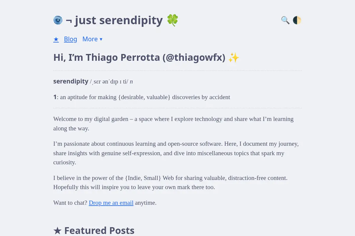 just serendipity