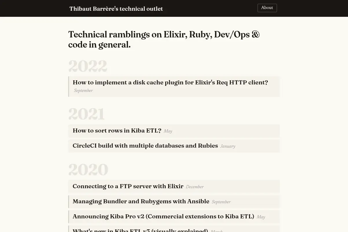 Technical ramblings on Elixir, Ruby, Dev/Ops & code