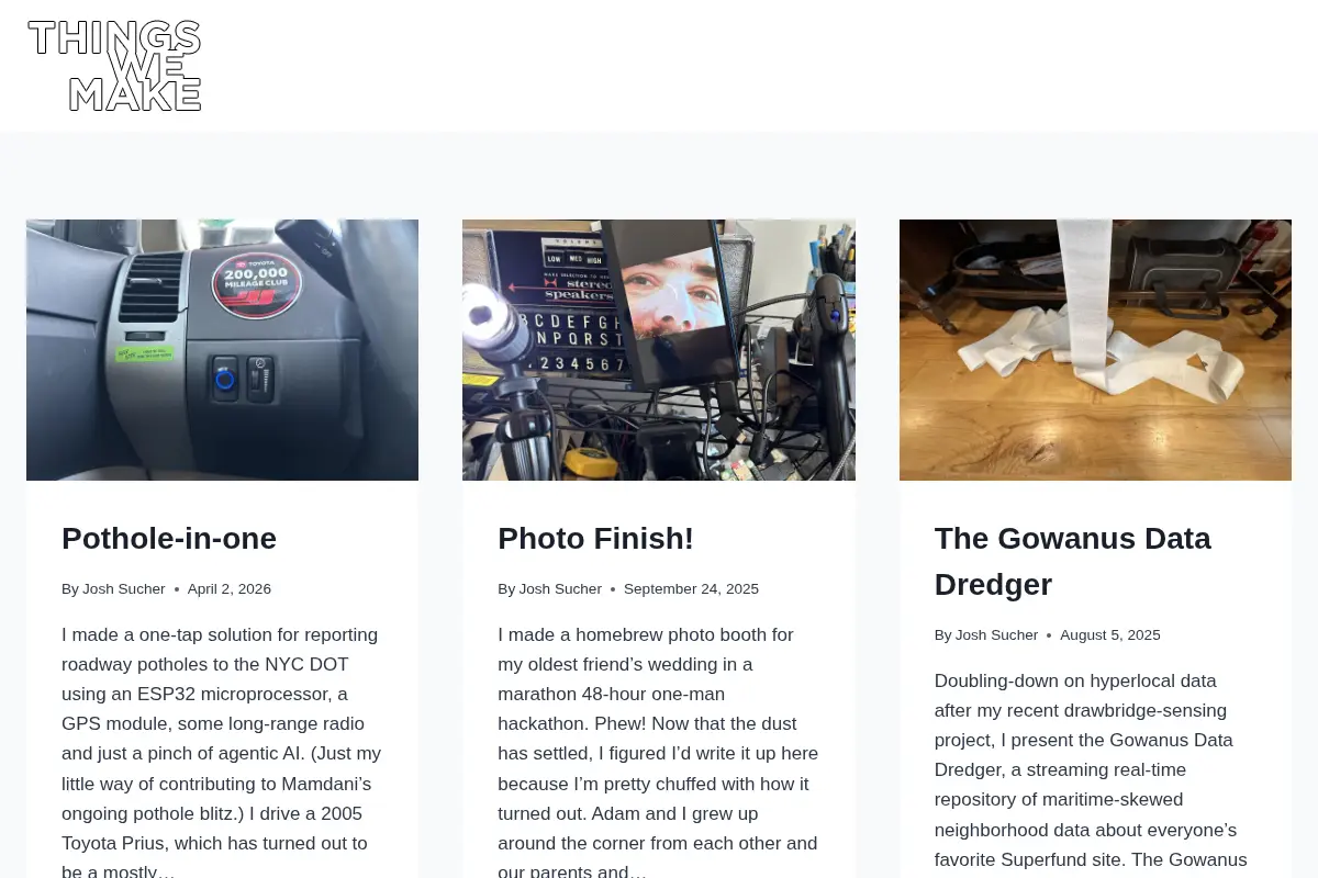 Things We Make – The projects of Josh Sucher