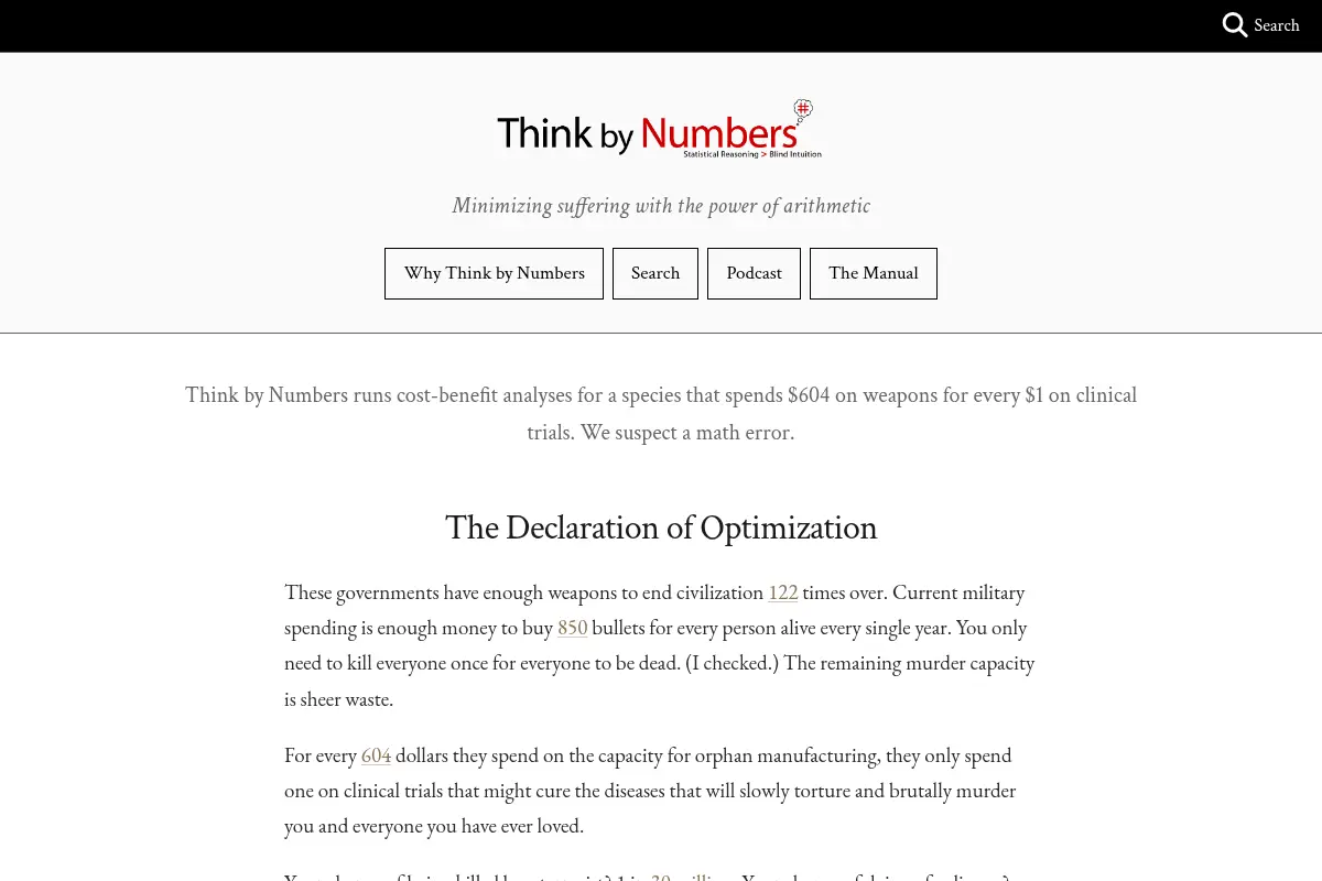 Think by Numbers
