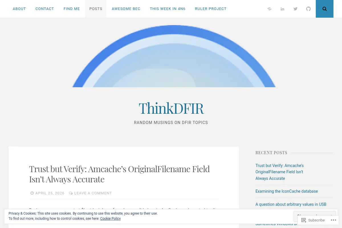 ThinkDFIR – random musings on DFIR topics
