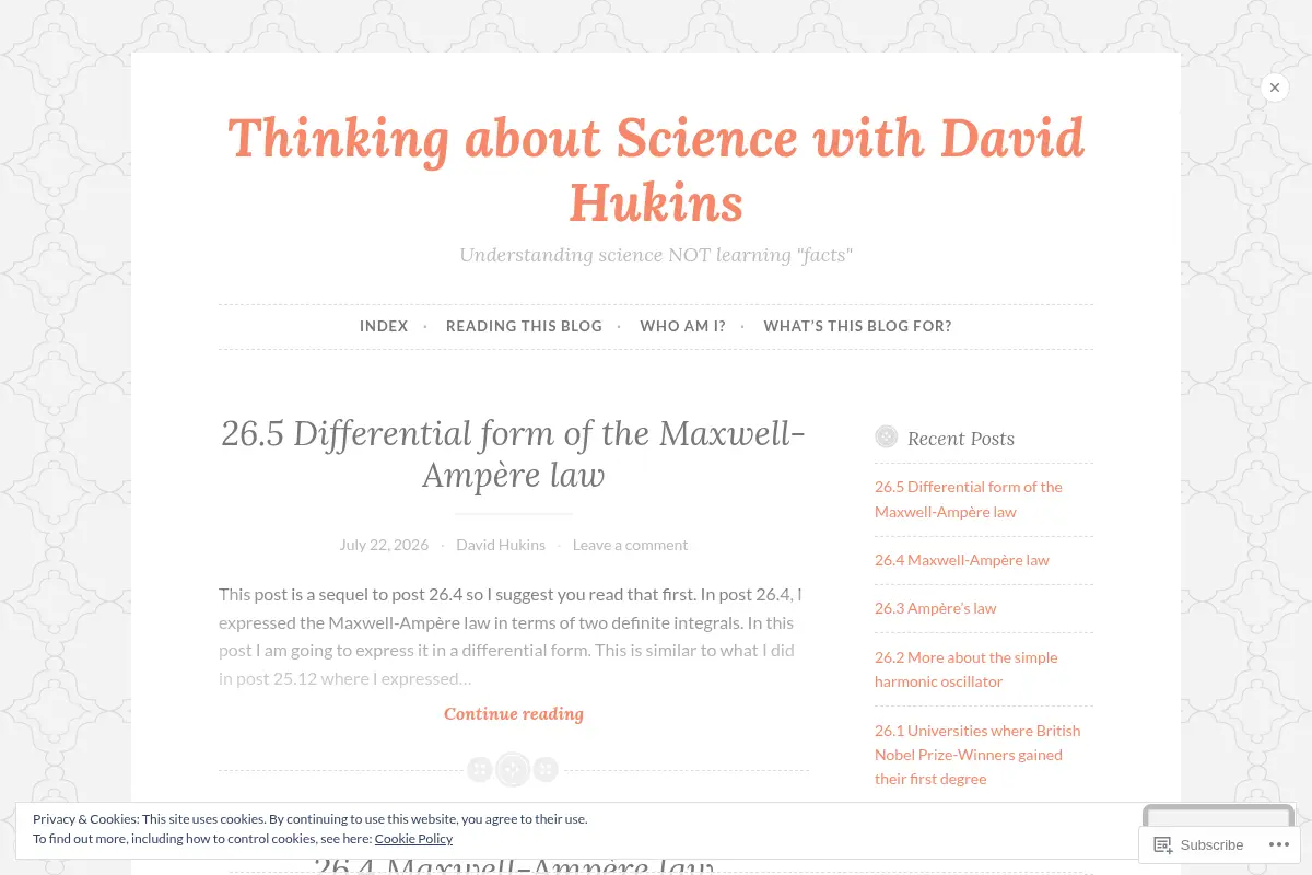 Thinking about Science with David Hukins