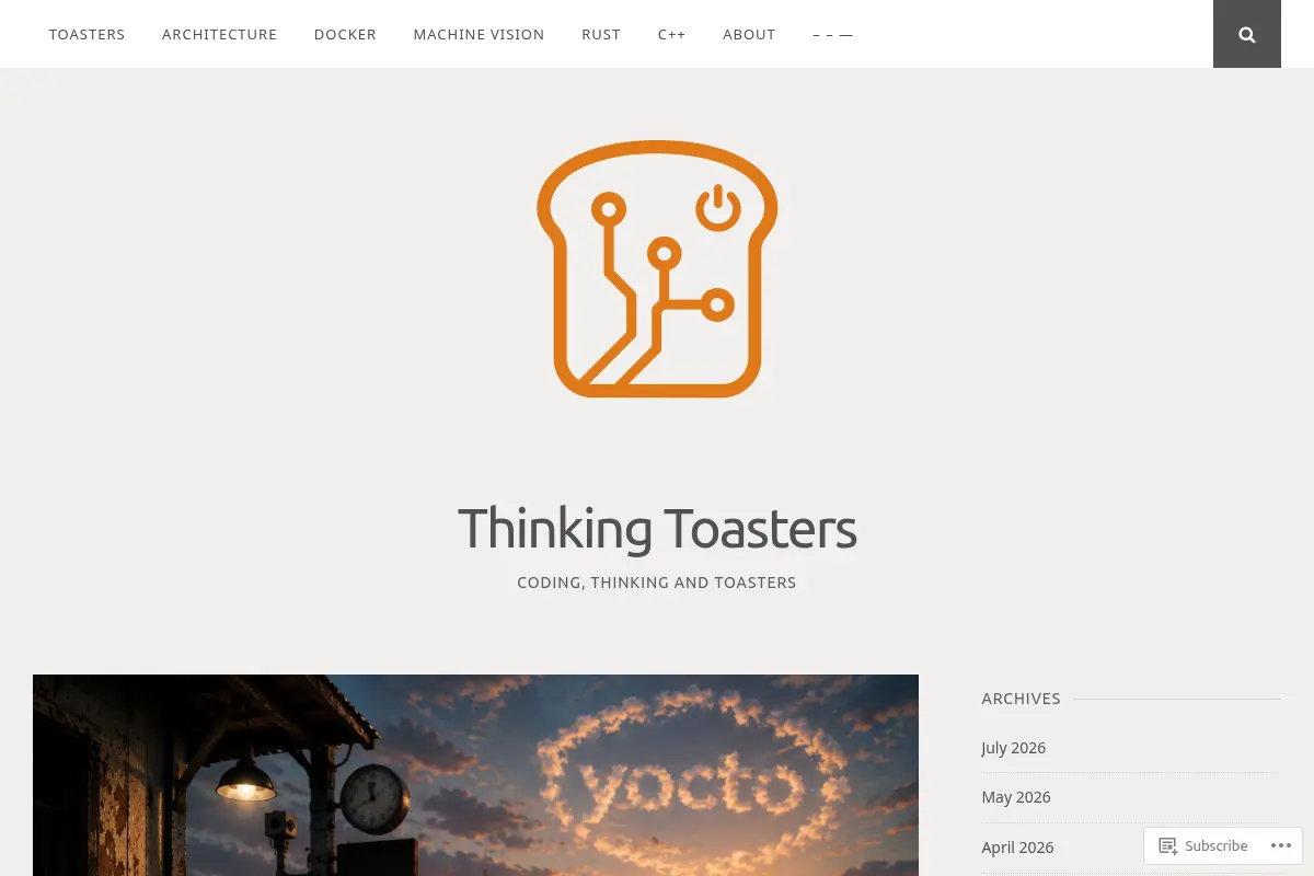 Thinking Toasters – coding, thinking and toasters