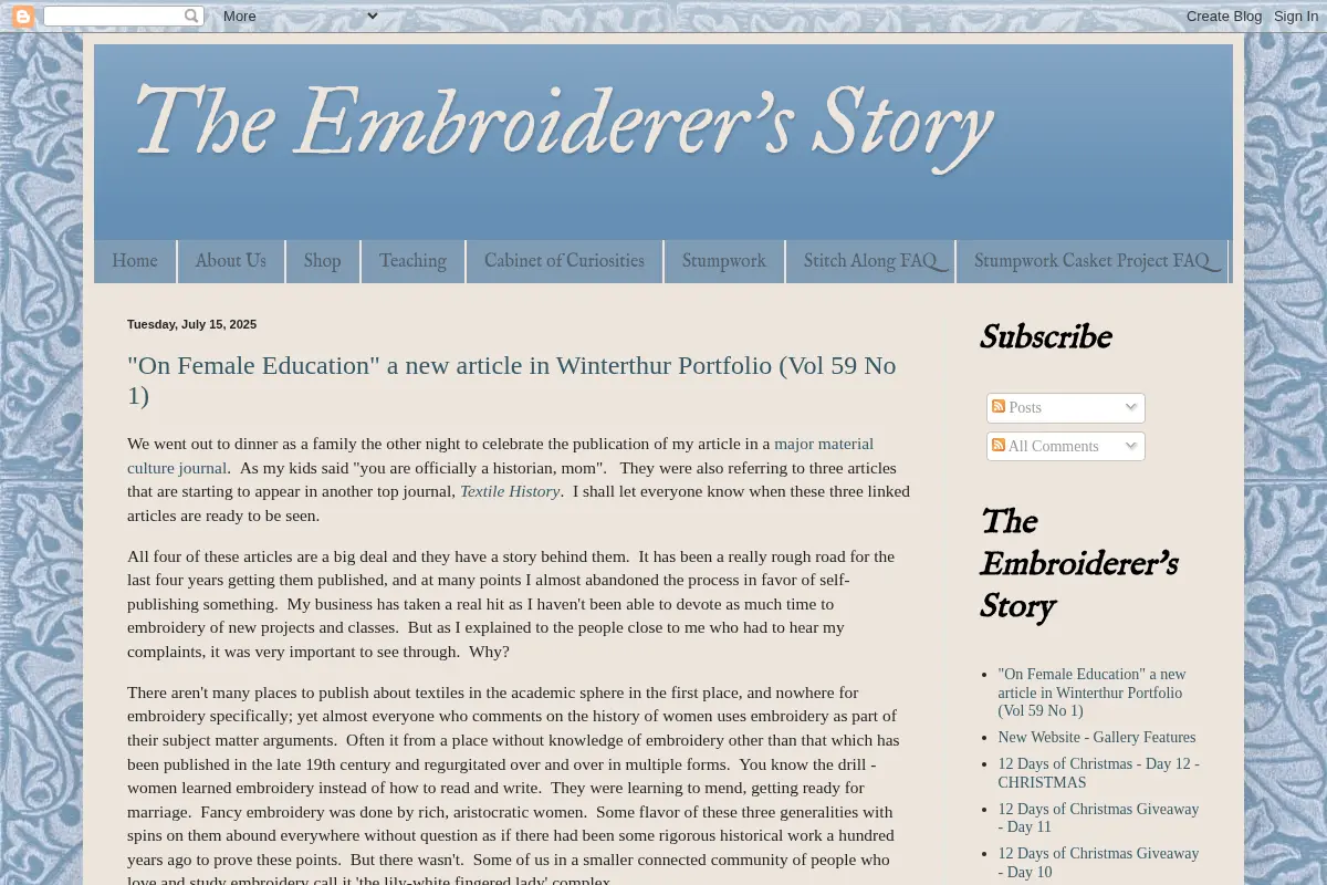 The Embroiderer's Story