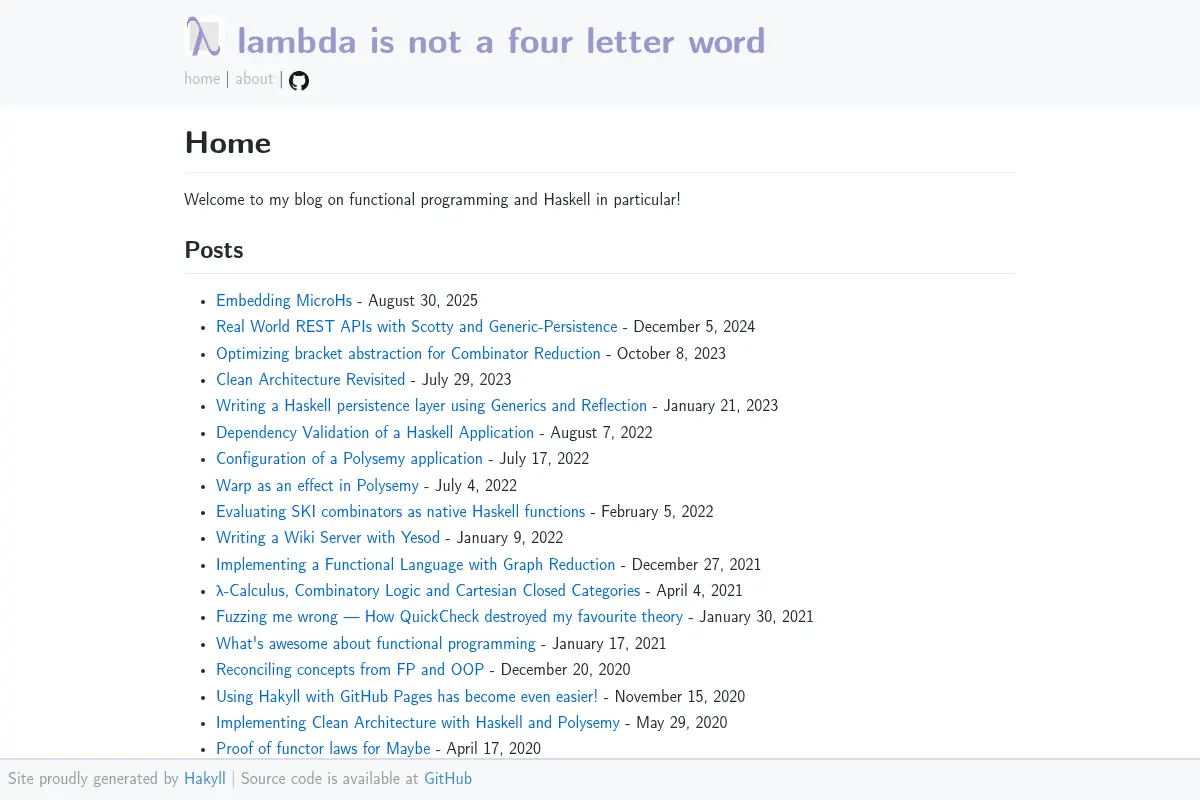 Lambda is not a Four Letter Word