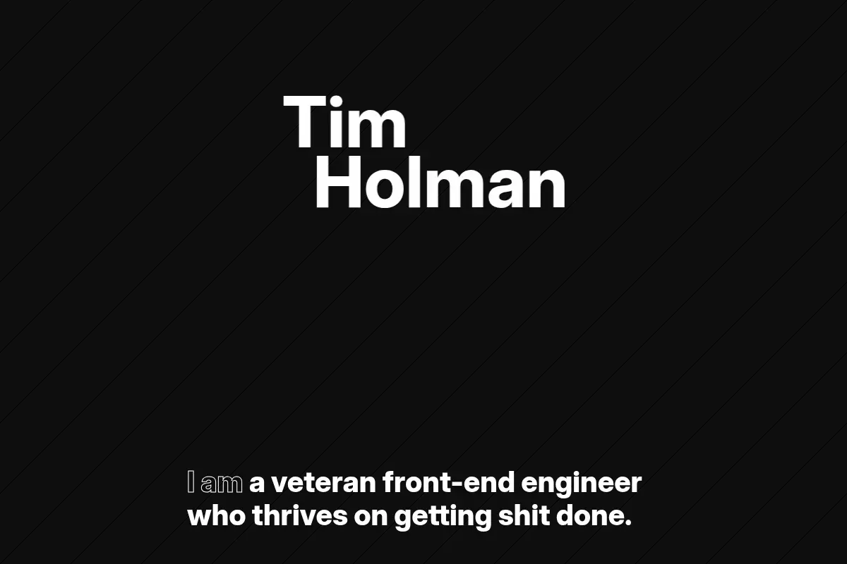 Tim Holman - Engineer & Maker