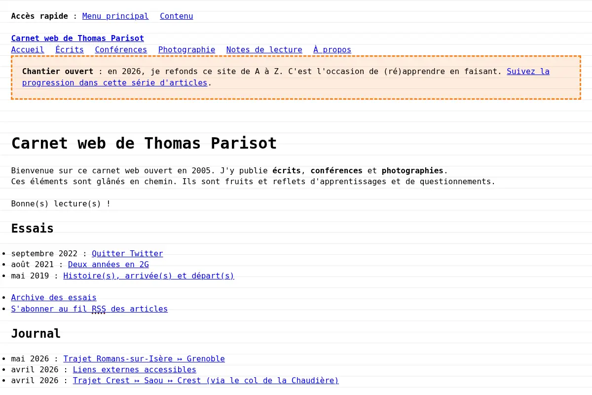 Carnet numérique de Thomas Parisot