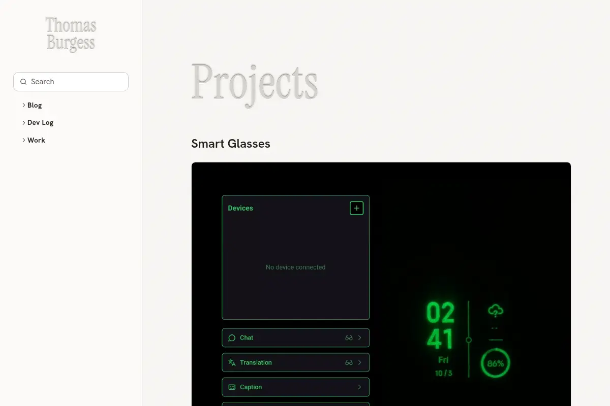 Thomas Burgess Projects