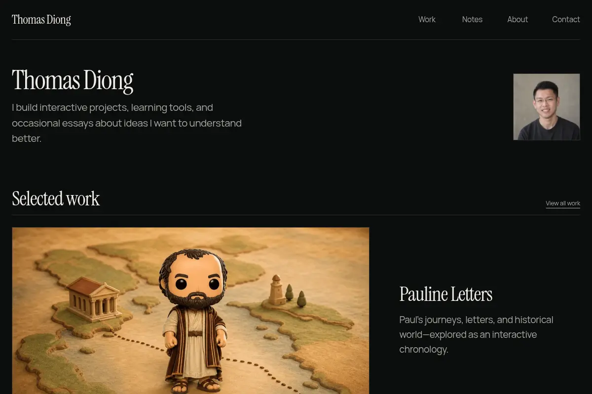 Thomas Diong — Projects, learning tools, and essays