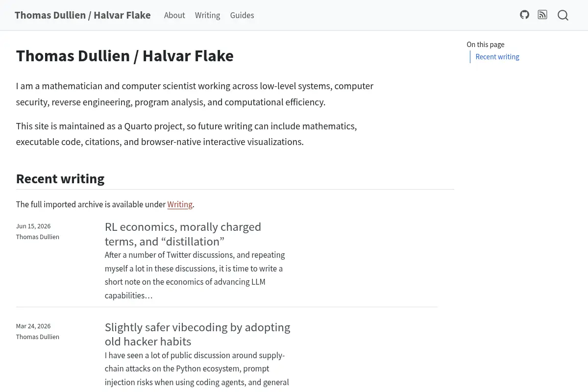 Thomas Dullien / Halvar Flake
