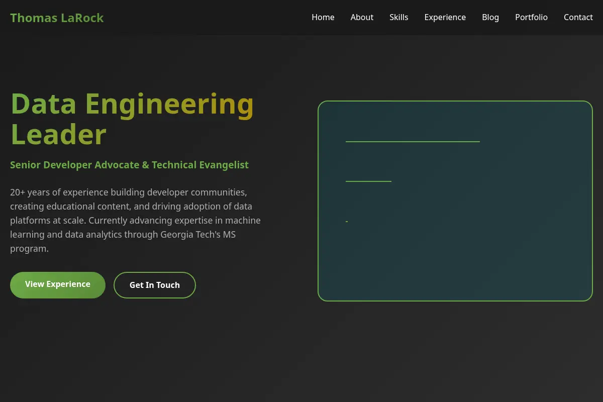 Thomas LaRock - Senior Data Engineering Leader