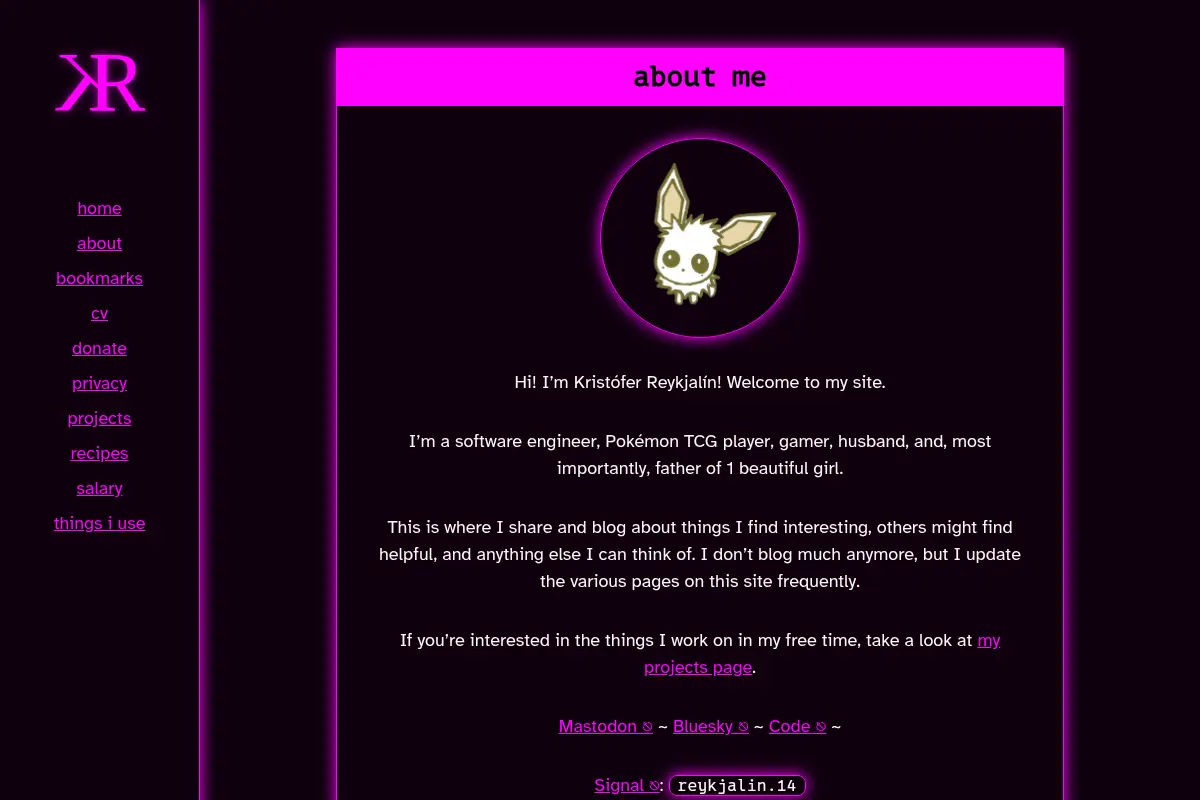 Kristófer Reykjalín's Homepage