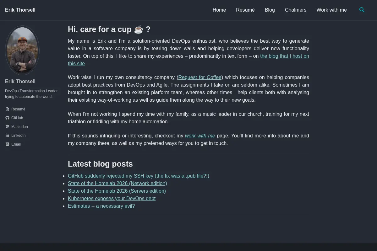 Erik Thorsell - Personal Website