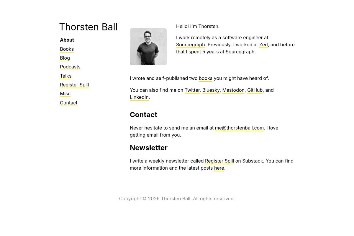 Thorsten Ball - About me