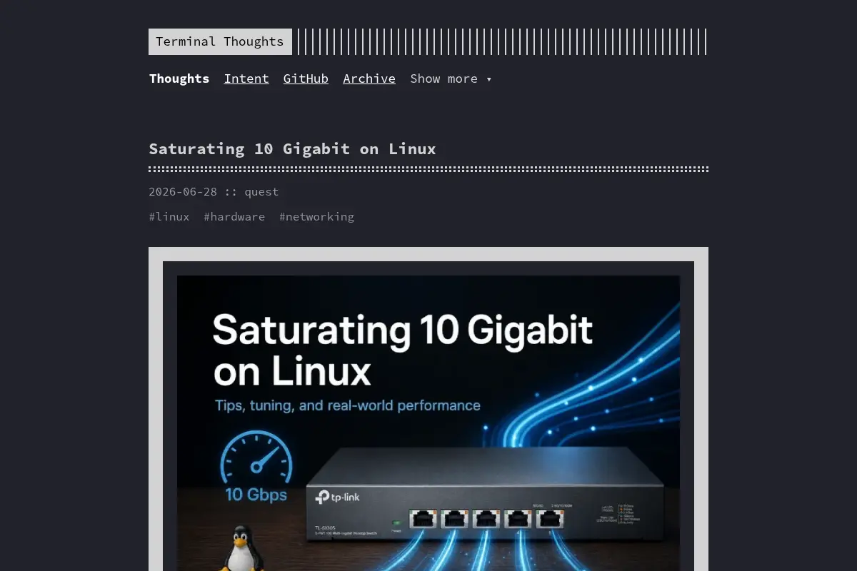 Terminal Thoughts