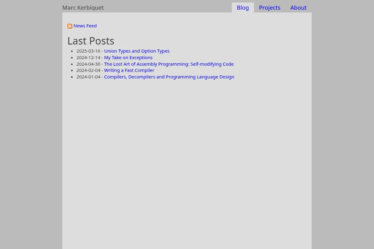 Marc Kerbiquet's Website