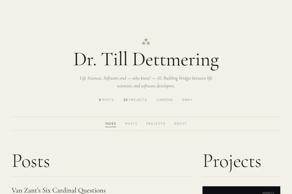 Dr. Till Dettmering — Life Sciences, Software and AI