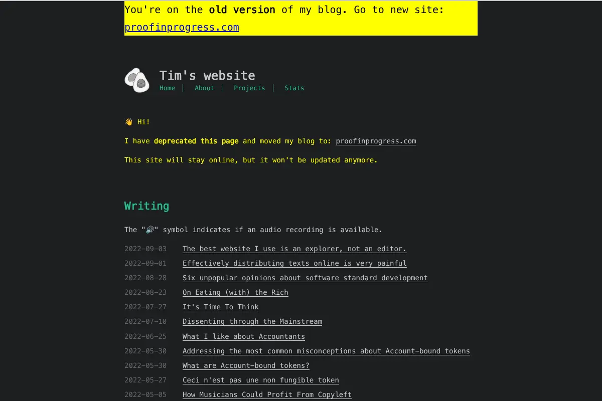 Tim's website