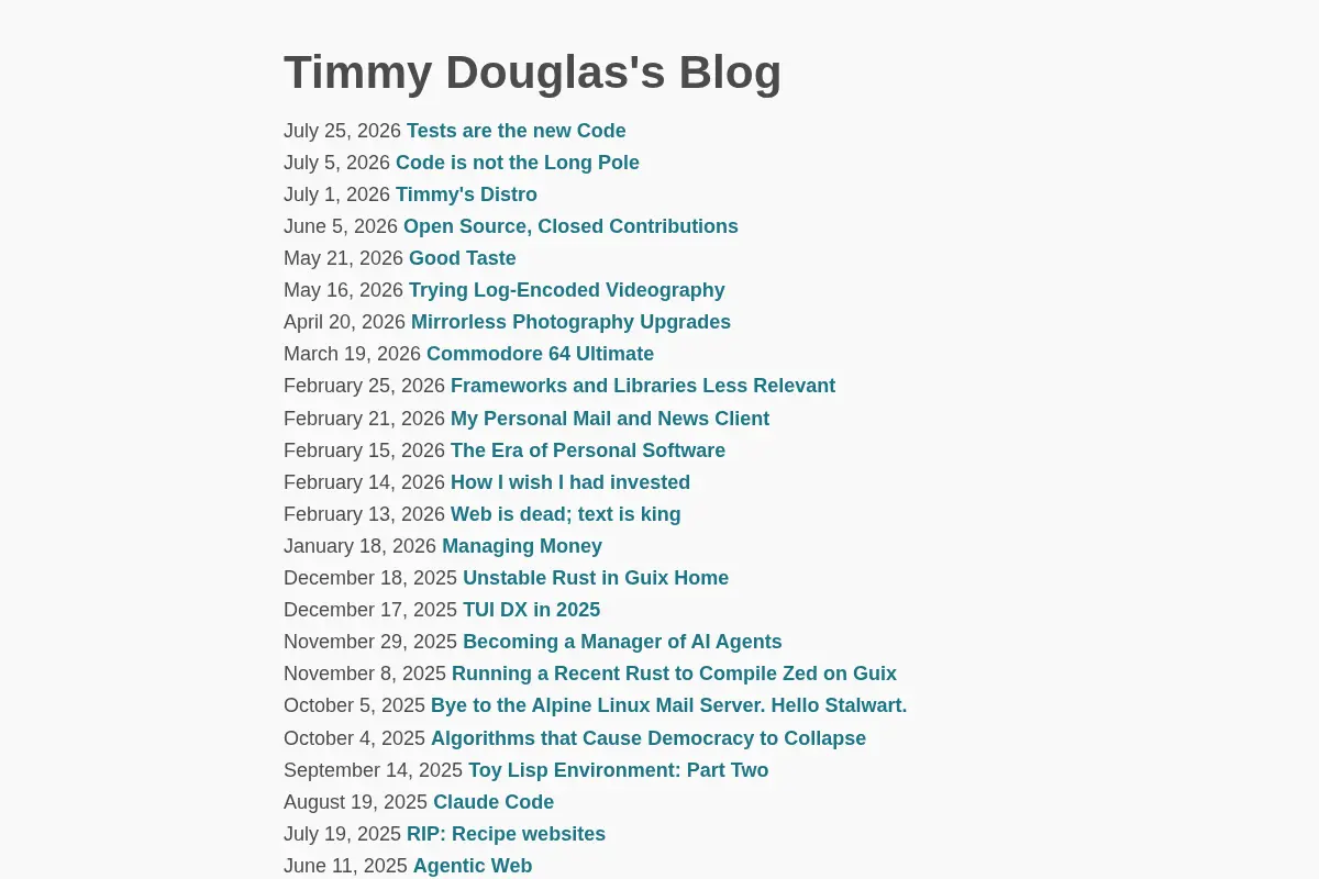 Timmy Douglas's Blog