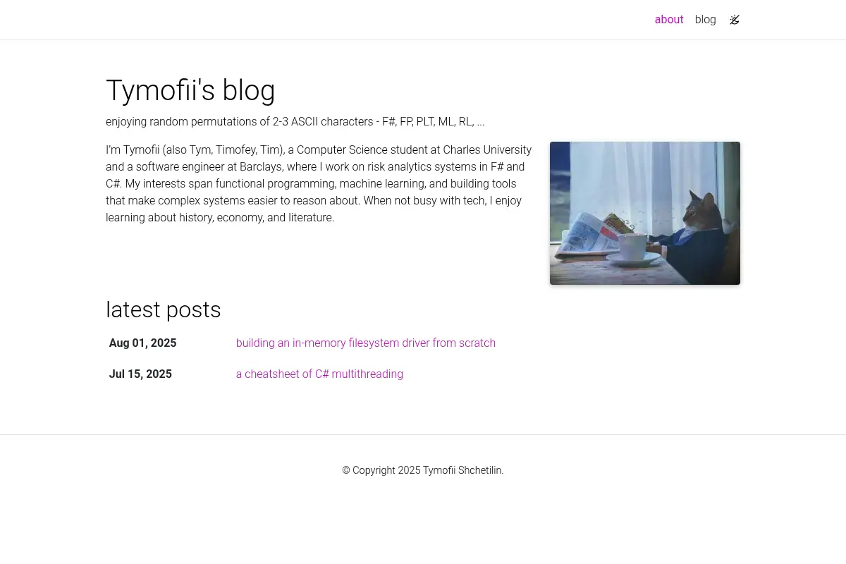 Tymofii's blog