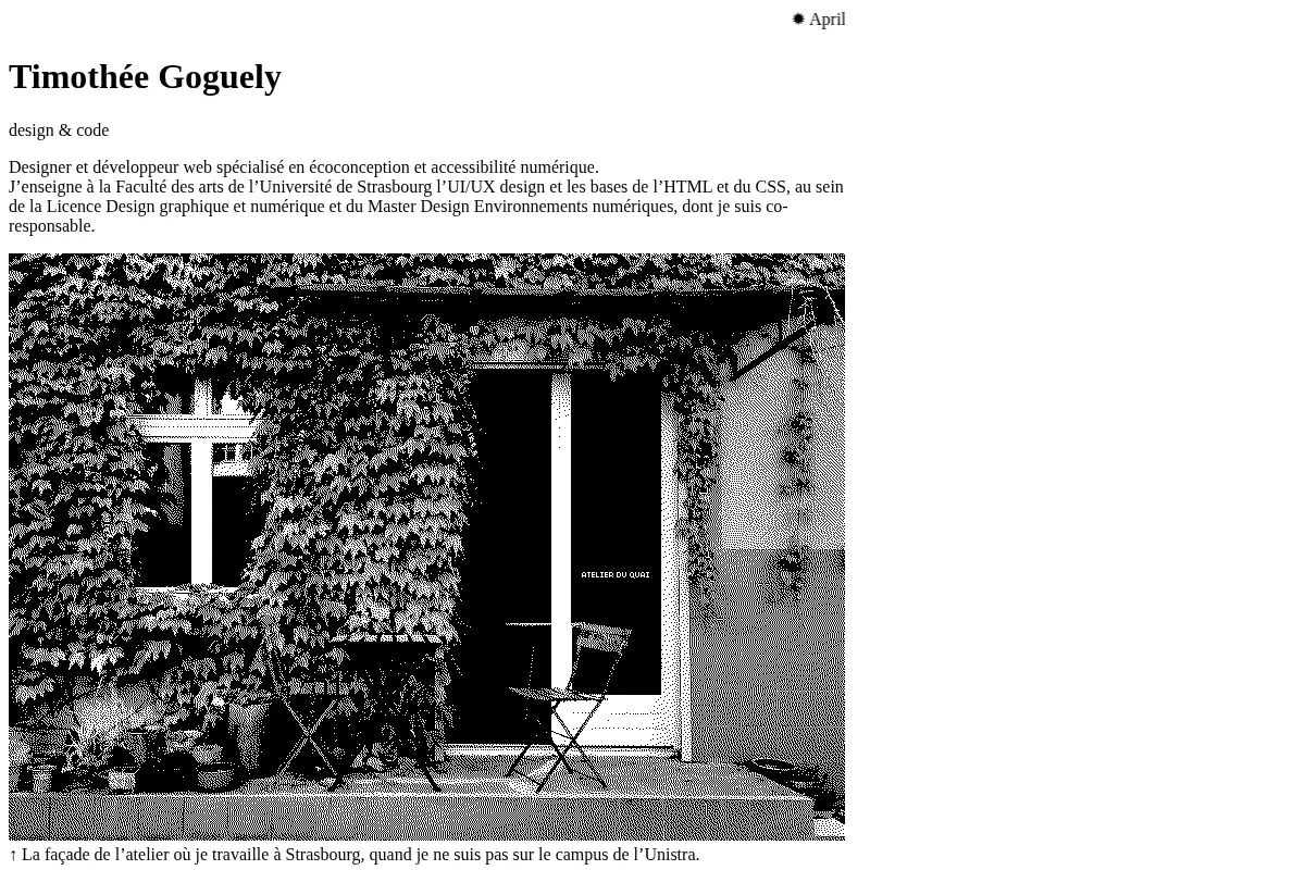 Timothée Goguely — Design & Code