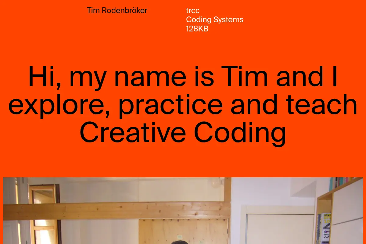Tim Rodenbröker: Creative Coding Educator and Artist