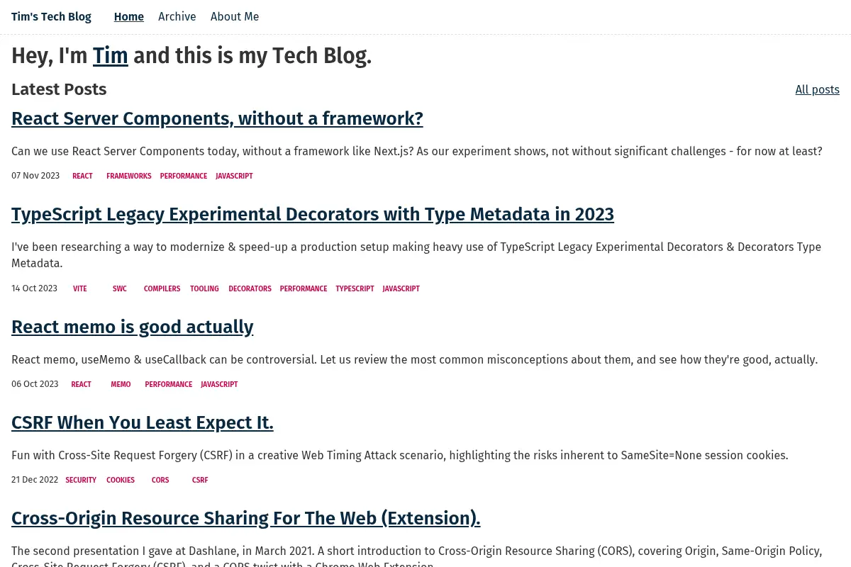 Tim's Tech Blog