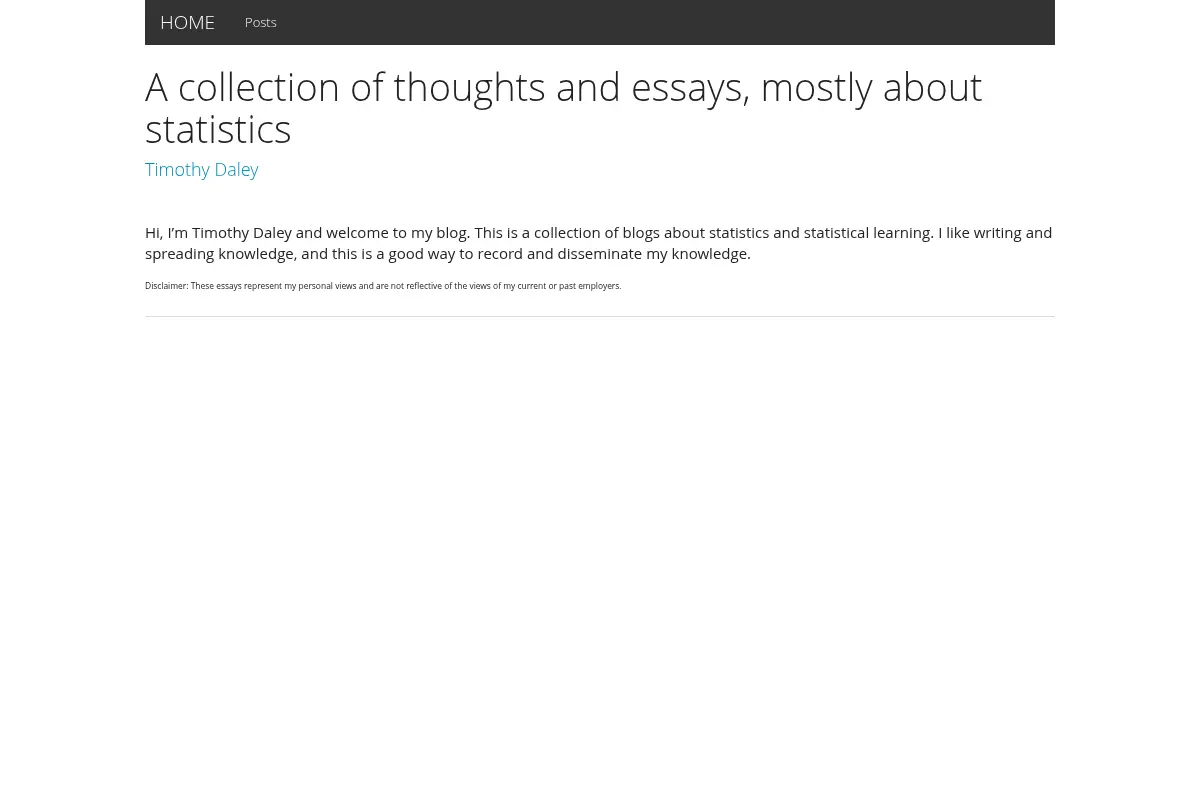 A collection of thoughts and essays, mostly about statistics