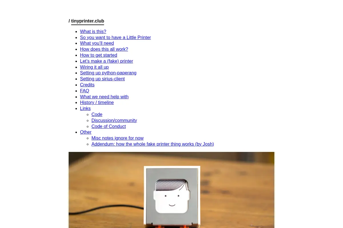 Tiny Printer Club