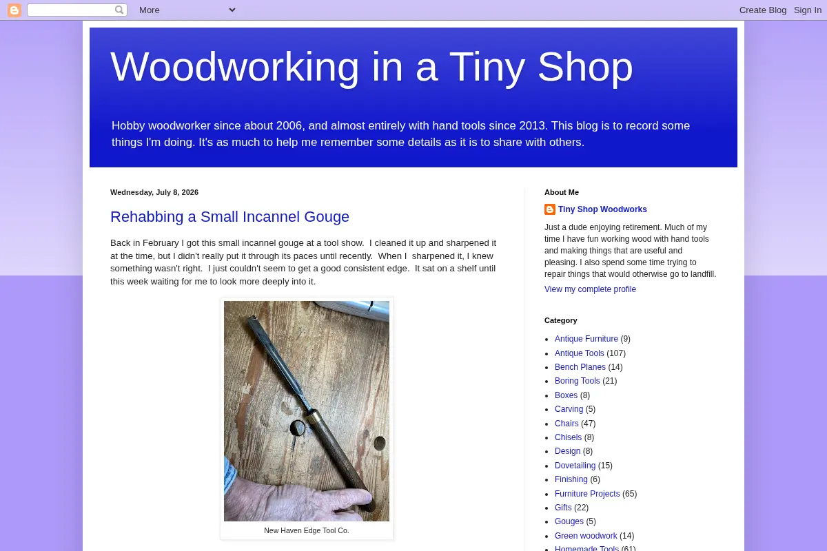 Woodworking in a Tiny Shop